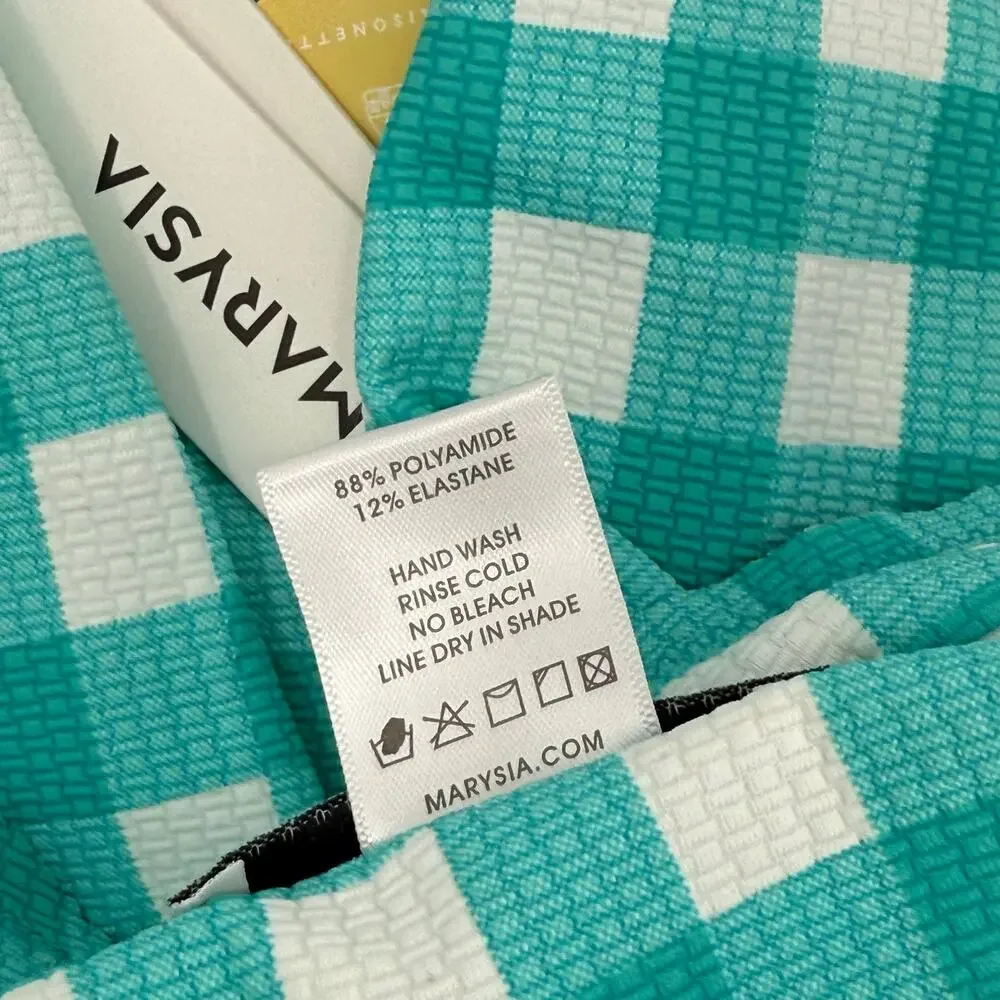 MARYSIA SWIM Bumby x Maisonette Rashguard Girls SZ 8 Check Shirt Top Gingham NWT